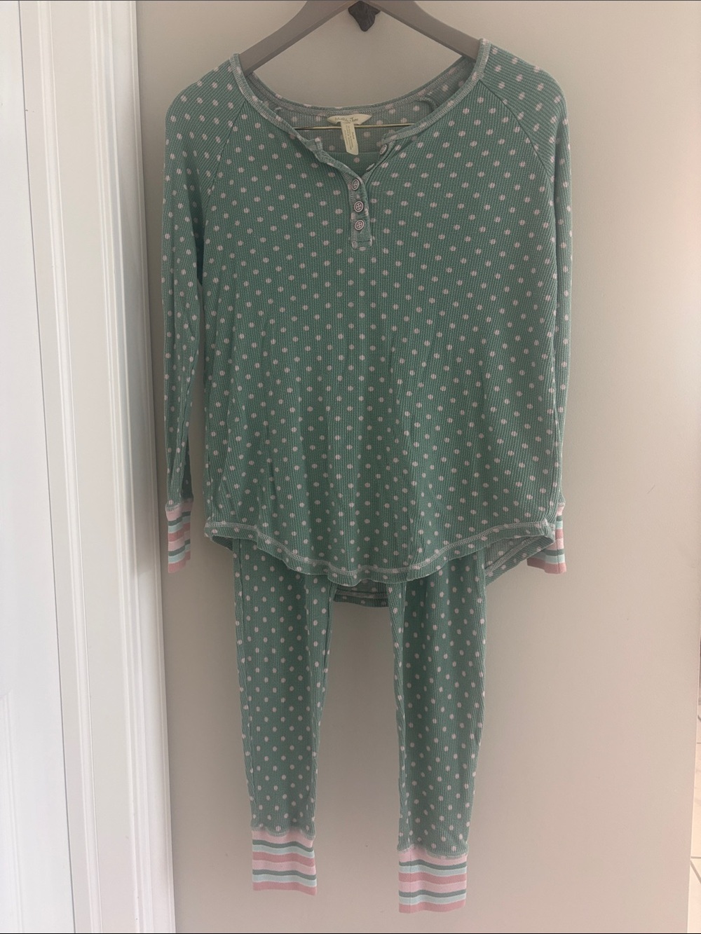 Matilda Jane "Poppy" Waffle Knit Thermal Pajama Set - Women's XS